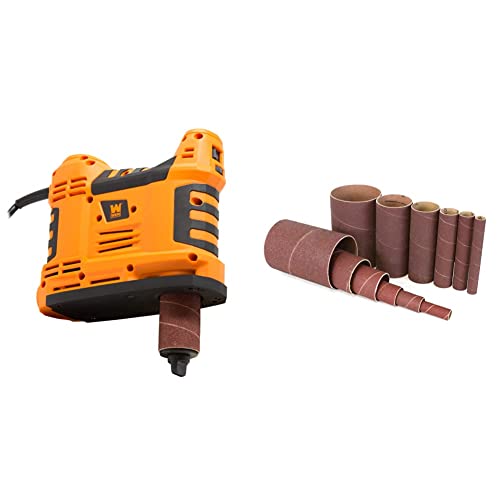 WEN HA5932 5-Amp Variable Speed Portable Oscillating Spindle Sander & 6510SP150 150-Grit Oscillating Spindle Sanding Sleeves (12 Pack)
