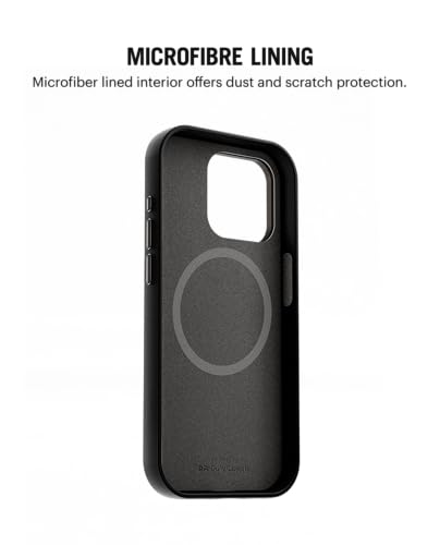 Image of DailyObjects Leatherite Case for iPhone 15 Pro Max Compatible with MagSafe Wireless Charging | Crimson-Grey Hybrid Magnetic Back Cover
