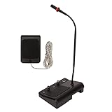 POENVFPO Dual-Wege-Gegensprechanlage für Fenster, Schaltermikrofon-Lautsprecher für Bankkassen (EU-Stecker)