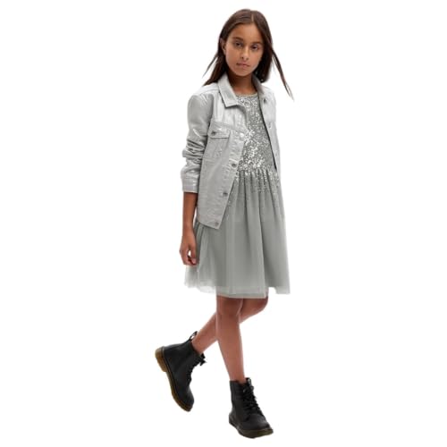 Image of GAP Girl's Cotton Fit and Flare Above The Knee Dress