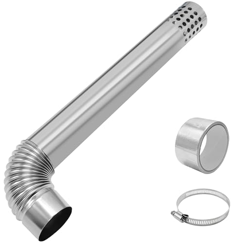3' Stainless Steel Direct Vent Kit, Includes 3-Inch Outer Diameter Elbow and Vent Pipe, Water Heater Vent Pipe Kit for Gas Tankless Water Heater