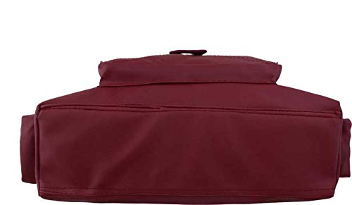Bellina D pocket maroon handbag and wallet for women 1