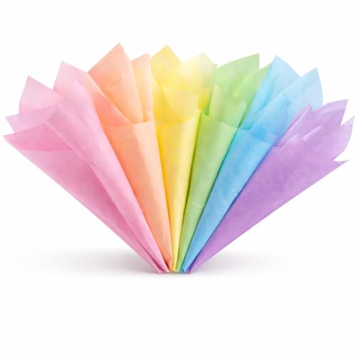 PMLAND Large Pastel Tissue Paper for Gift Bags 60 Sheets 26 x 20 in 6 Macaron Colors Separated in 6 Bags (10 Sheets Each) for Easter Basket Baby Shower Spring Party Wedding Gift Wrap