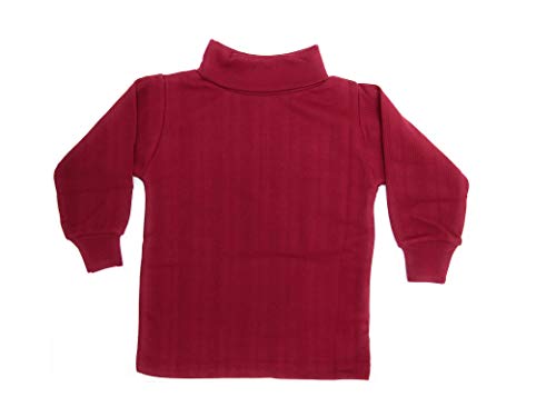 Image of TANGY Kids New Born Infant Baby Boys and Baby Girls Full Sleeves Turtle High Neck Skiwi in Plain Solid Color
