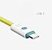 Produktbild YANSHG® USB Typ C auf USB 2.0 Typ A Stecker LED Ladegerät Gelee Bunte Flach Daten Sync Kabel für LG G5 / V20, Nexus 5X / 6P, Apple Neue MacBook, Lumia 950 XL, Samsung Galaxy S8 / Plus