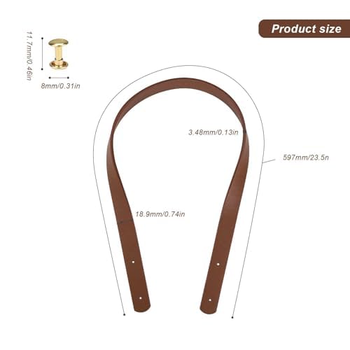 0XBIT Taschenhenkel, 4 Stück Lederriemen für Taschen, Weich und Fest, Handgefertigte Taschengriffe, Henkel für Taschen für Machen Sie Handtaschen, Umhängetaschen und DIY