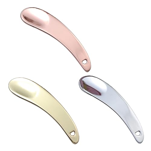 minkissy 3 Pack Zinc Alloy Eye Cream Scoops Face Cream Spoons Makeup Spoons for Travel Cosmetic Supplies Easy Application