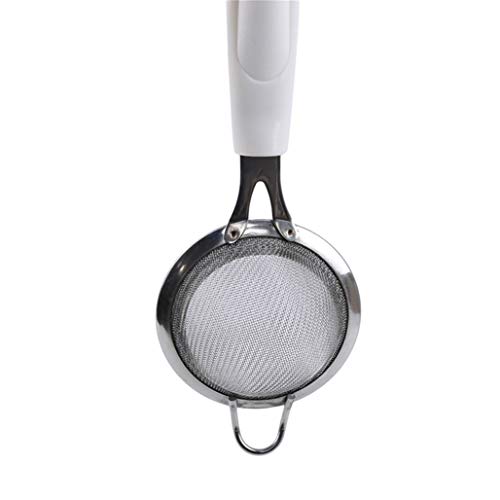 LoveAloe Stainless Steel Double Mesh Strainer Colander Sieve Double Sifters Wooden Handle For KitchenSize 1