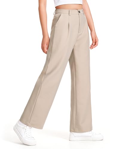 Image of Girls Dress Pants Wide Leg Uniform Pants for Girls Preppy Clothes Size 7-14 Years