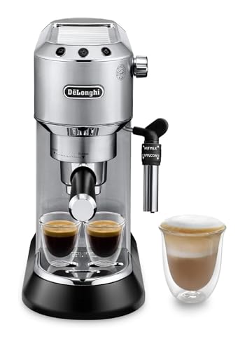 DeLonghi Dedica Style EC685.M - Espresso Coffee Machine Professional Steam Wand Plastic Tamper in pack Silver