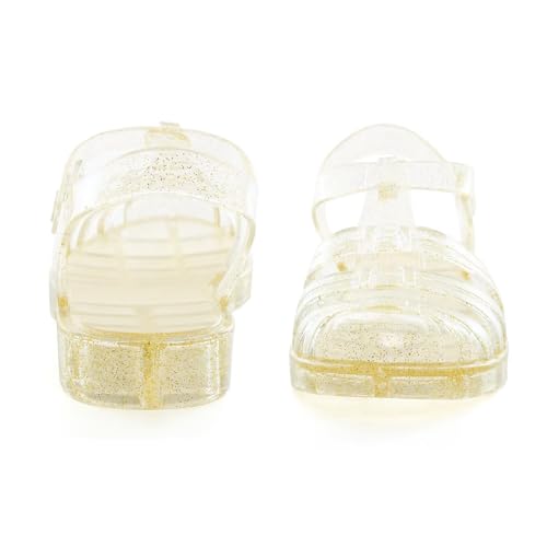 Image of Hee grand Crystal Jelly Heel Sandals for Women Summer Beach Jelly Shoes