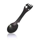 MULTI-WERKZEUG SPORK: Löffel, Gabel, Messer, Dosen / Flaschenöffner, perfektes Outdoor Survival Utensil.