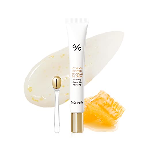 Capsule crème yeux collagène et propolis au masseur doré effet lifting visage
