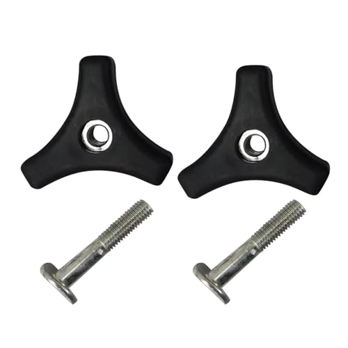 for 2Pcs Lawn Mower Handle Bolts Triangle Handle Knob Nut Screw Bolt Most Lawn Mower