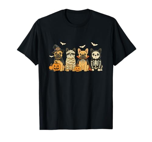 Mummy French Bulldog Halloween French Bulldog Witch Dog Mom T-Shirt