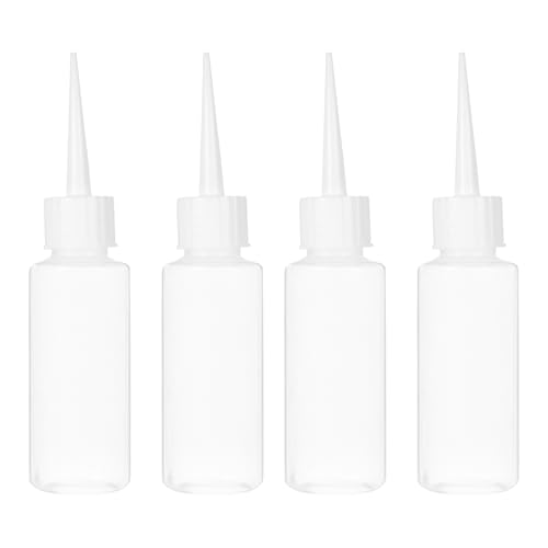 Flacon plastique souple bec fin pour éviter les coulures de colle 4pcs