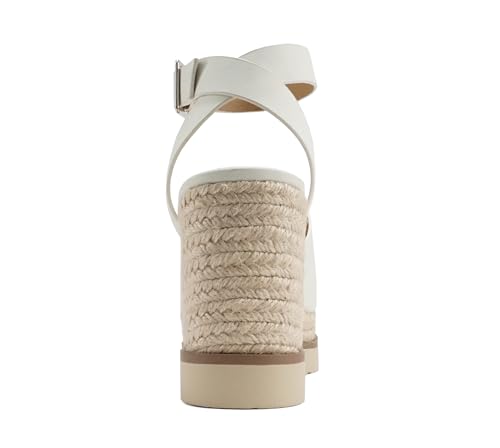 Image of Soda inchStella inch ~ Women Square Peep Toe Single Band Platform Espadrille Wedge Sandals with Adjustable Ankle Strap