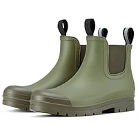 YOLIS Gummistiefel Damen, Wasserdicht Gummischuhe, Rutschsicher Gartenschuhe, Gummistiefeletten Regenstiefel Damen Chelsea Boots mit Komfort-Innensohle