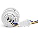 Kqcibz 2Pcs Control Switch Smart Detection Time Delay Adjustable Infrared Induction Detector, White