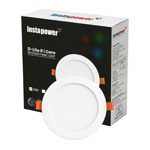 Image of Instapower Polycarbonate Recessed Ceiling Light Ultra Slim Round LED Downlight 2-Year Warranty (Cool White - 18W)