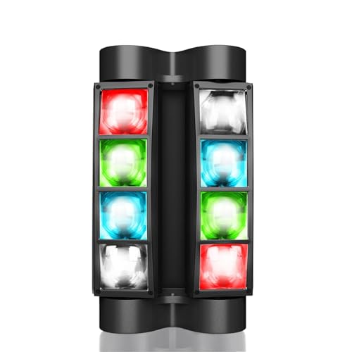 BETOPPER Lyre Led Jeu de Lumiere Soiree DJ DMX Spider Lumière Disco Professionnel 45W RGBW Eclairage Scène 7/15 CH Spot Soirée Projecteur Son Stroboscope...