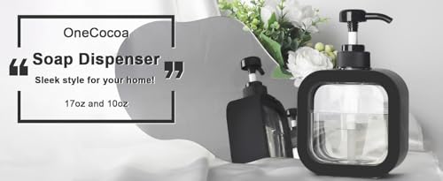 Image of RATAVA Plastic Empty Bottle Soap Dispenser for Bathroom Kitchen Large-Capacity Dispensing Bottled Hand Soap Dish Soap Shower Gel Shampoo Washing Powder Replacement Empty Bottle 1Pc(Black)