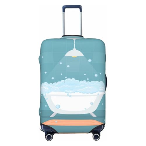 VOSERY Luggage Cover Protector Suitcase Cover - Bathtub with Soap Bubbles High Elasticity Suitcase Covers Protector for Luggage (No Luggage)