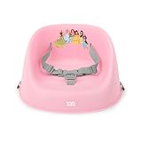 Bright Starts Disney Princess My Spot Easy-Clean Baby Booster Feeding Chair, 3-Point Harness, Washable Removable Straps, Pink