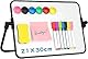 A4 Whiteboard Magnetisch, Kleine Doppelseitige Magnettafel mit Ständer, Schreibtafel Trocken Abwischbar Whiteboard Magnetwand mit Stiften&Radiergummi&Magneten für Kinder, Schule, Büro, 30x21cm