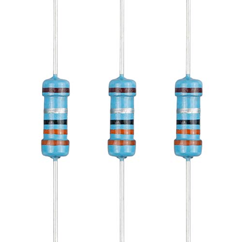 EDGELEC 100pcs 3.3 ohm Resistor 1 2w (0.5Watt) ±1% Tolerance Metal Film Fixed Resistor, Multiple Values of Resistance Optional