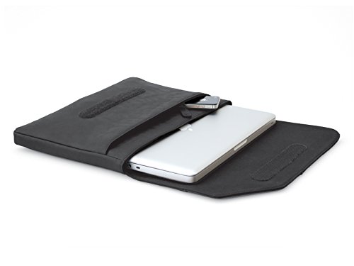 COOL BANANAS OldSchool bolsa de cuero artificial. Funda Apple MacBook Pro 13. Pro Retina 13 y MacBook Air 13 pulgadas - color negro