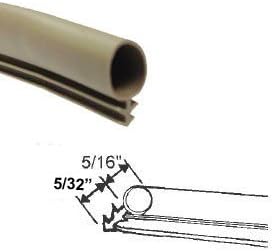 Weatherstrip, Kerf-Mounted, Bulb Type, Tan - 100 ft (2 x 50 ft)