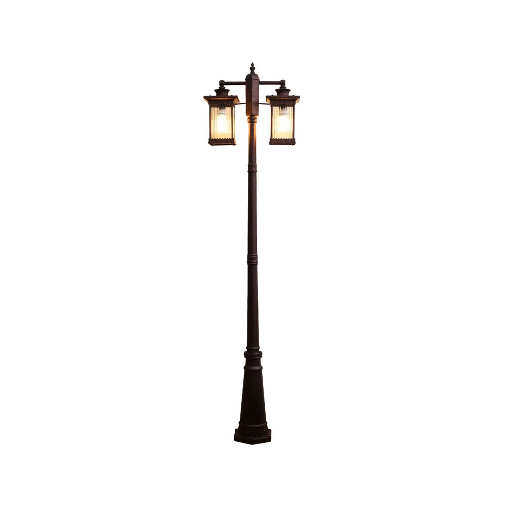 GTHTUHFD Outdoor Lamp Post Light Ip56 Waterproof Street With High-Gloss Glass Lampshade Anti-Rust Aluminum High Pole Lights European Landscape Column Lig,Height 280cm