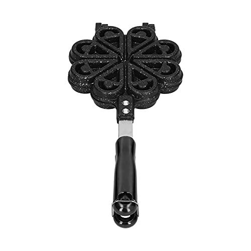 Moldes de gofres de acero inoxidable, fabricante de gofres de múltiples mini mini, fabricante de gofres de hierro fundido, fabricante de gofres de corazón, sin gafas de palo con 2