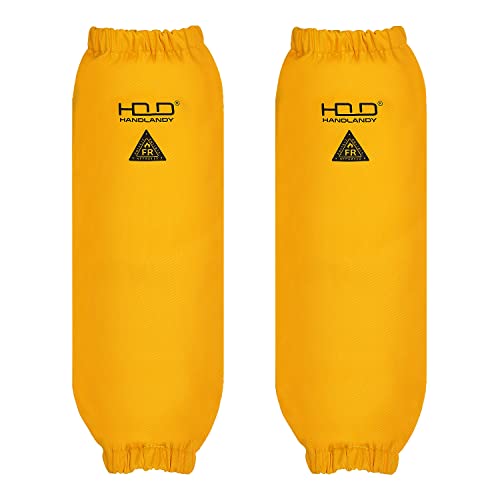 HANDLANDY Flame Resistant Welding Sleeves Arm Protection for Men and Women Yellow