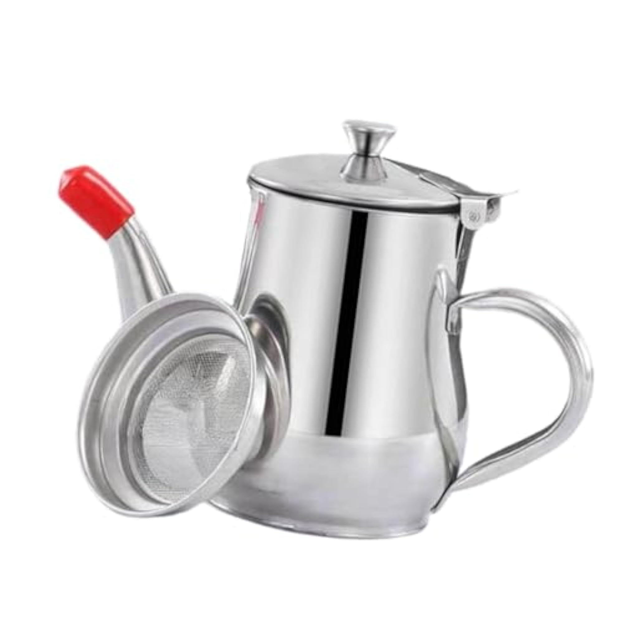 Oil Pot Kitchen Storage Strainer Container, 18oz