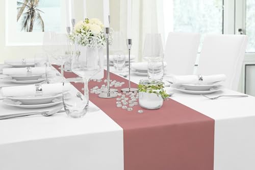 Moderno Tischläufer Tischdeko, in Alt-Rosa (30 cm x 25 m), Festliche Dekoration für Geburtstage & Hochzeiten… – Ansicht 5