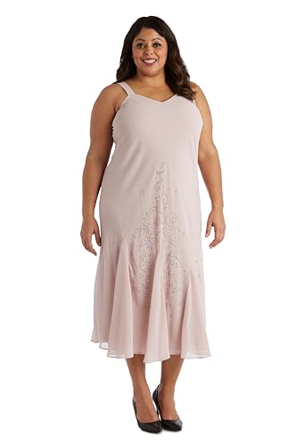 Image of R&M Richards Women's Beaded Pebble Georgette Evening Suit- Mother of The Bride, Cocktail Attire, Wedding Guest