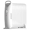 Kleine Elektrische Radiator Met Olie Gevulde Kachel Elektrische Ventilatorkachel Intelligente Thermostaat 7/9/11 Koellichaam (Color : White, S : 1000W)
