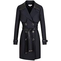Morgan 231-gqueen Trench, Azul Marino, 36 para Mujer