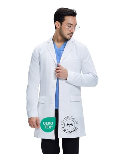 Blouse de laboratoire multipoches Dr. James à boutons pour consultation