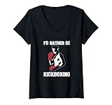 Photo Gallery donna preferirei essere kickboxing maglietta con collo a v Photo Gallery donna preferirei essere kickboxing maglietta con collo a v
