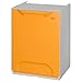 Art Plast R34/1G Cubo de reciclaje plástico apilable, Naranja/Blanco