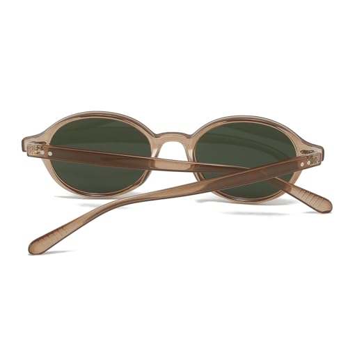 Trendy Oval Sunglasses for Women Retro Small Oval Sunnies 90s Designer Sun Glasses4