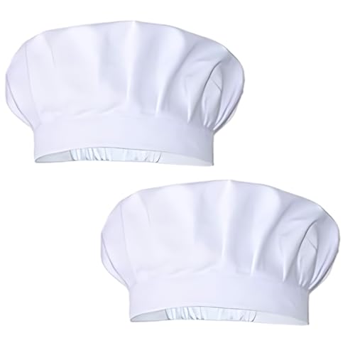 ZAMXHUG 2 x Chef's Hats - Chef's Hat for Kitchen Cooking, Chef Hat Adjustable Catering Service Hair Net Kitchen Reusable Mesh Dining Beanie Chef Hood Women Men (White) ZAMXHUG 2 x Chef's Hats - Chef's Hat for Kitchen Cooking, Chef Hat Adjustable Catering Service Hair Net Kitchen Reusable Mesh Dining Beanie Chef Hood Women Men (White)