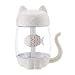 350ml nawilżacz kota powietrza z kolorowym światłem LED ultradźwiękowe 3 w 1 Uroczy kot jeść ryby Humidificador USB Aroma Dyfuzor Fogger (Color : White)