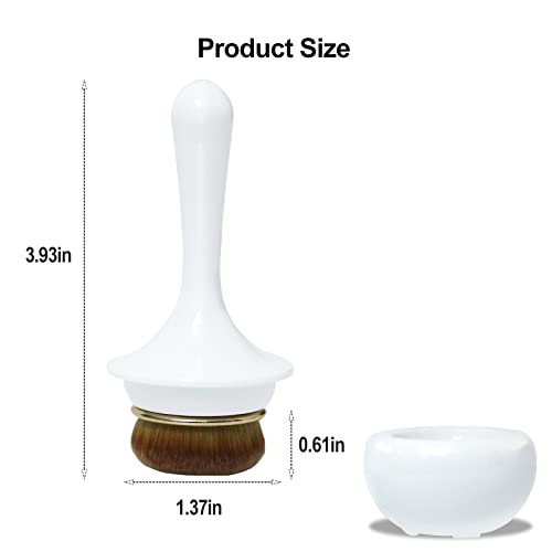 Flat Top Foundation Brush, Kabuki Makeup Brush For Liquid Foundation Powder Cream Contour Buffing Stippling Blending (White) #TOP4