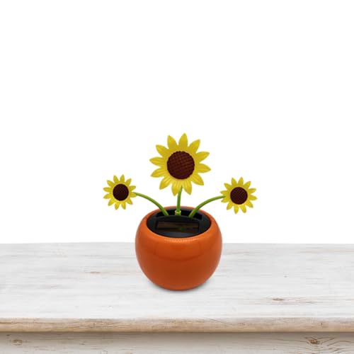 Jouet de danse solaire, jouet de tableau de bord de voiture à énergie solaire à fleurs dansantes | Jouets de voiture à énergie solaire réutilisables, ornements de voiture à tête secouée pour dormir