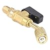 R134A Air Conditioning Ball Valve Kit 7Pcs For HVAC Compact Valves 5/16 to 1/4 Brass Fittings 45 Degree Angled Adapters Refrigerant Tool #3