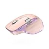 TECKNET Wireless Mouse, Bluetooth Mouse (BT5.3/5.0 & 2.4G) Rechargeable Ergonomic Optical Mouse with 6 Adjustable DPI, Side Scroll, USB A Receiver, 7 Buttons, Wide Compatibility – Pink & Purple